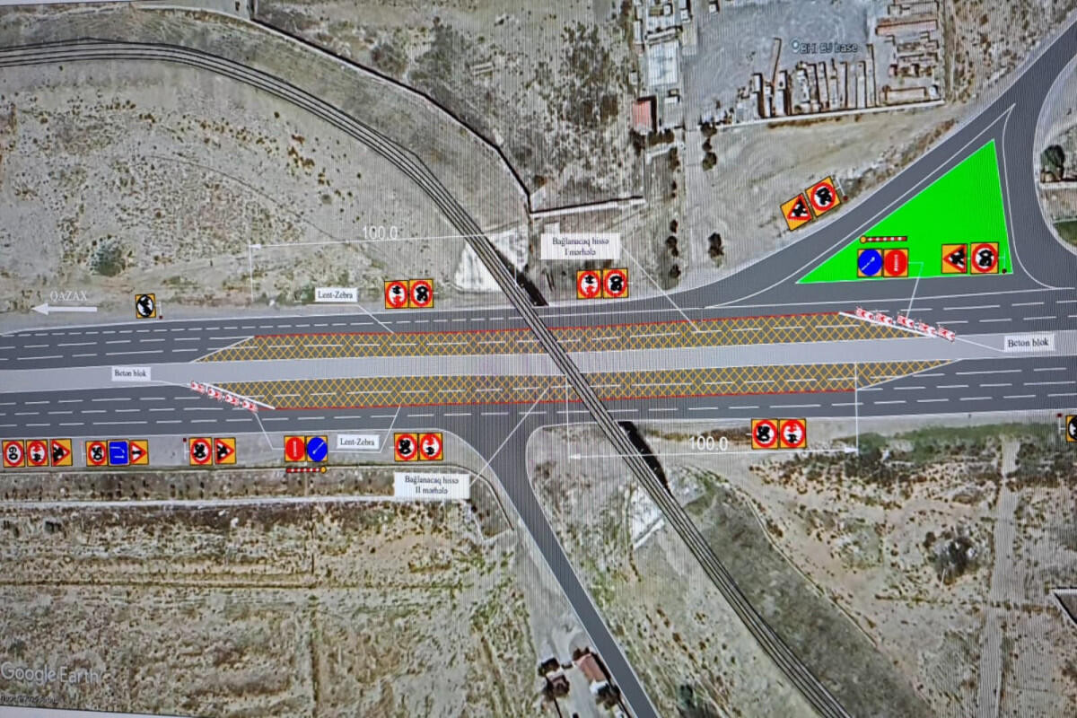 Bakı-Ələt-Qazax yolunda təmirlə bağlı sürücülərə XƏBƏRDARLIQ – FOTOlar 