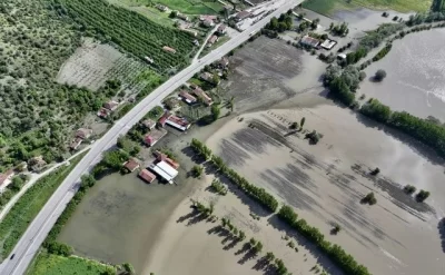 Dron görüntüləri şok etdi: Şəhər sulara qərq oldu