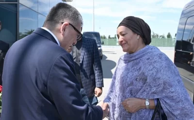 Əminə Məhəmməd Azərbaycana gəldi