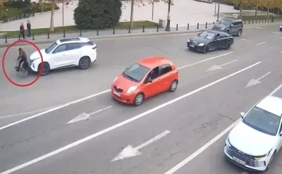 Bakıda “cip” velosipedçini əzdi –