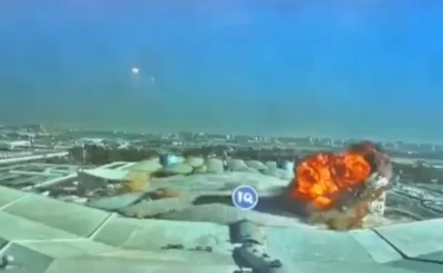 Küveyt hava limanının vurulma anı — VİDEO