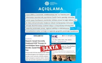 MEDİA: Azərbaycan ərazisinin İsrail-İran müharibəsində istifadə olunması ilə bağlı iddialar dezinformasiyadır