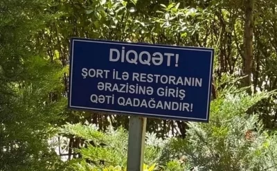 Bu restorana şortla giriş qadağan edildi