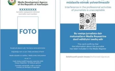 Jurnalist vəsiqəsinin verilməsinə və dəyişdirilməsinə görə ödəniş ləğv edilir