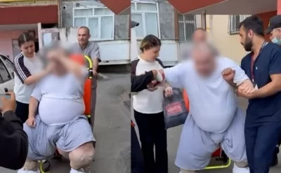 Bakıda 330 kiloqram çəkisi olan kişi evdən belə çıxarıldı
