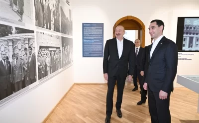Prezidentlər “Heydər Əliyev və Qarabağ” sərgisində