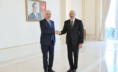 Prezident İlham Əliyev Türkiyə Böyük Millət Məclisinin sədrini qəbul edib