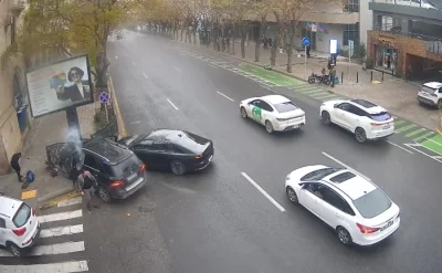 Bakıda dəhşətli qəza: sürücünün ayağı qopdu – VİDEO
