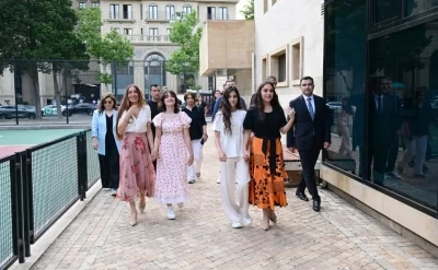 Leyla Əliyeva və Arzu Əliyeva Dənizkənarı Milli Parkda açılış və təqdimat mərasimlərində iştirak ediblər