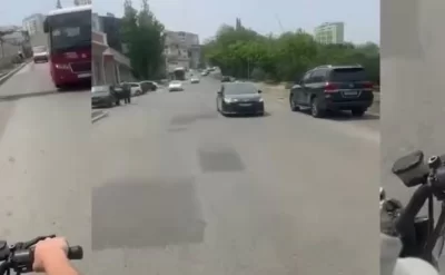Motosikleti “protiv” sürdü, hamıya təhlükə yaratdı – VİDEO
