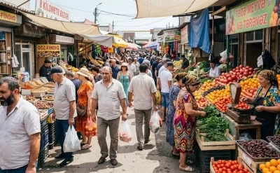 Bakının məşhur bazarında gərginlik - VİDEO
