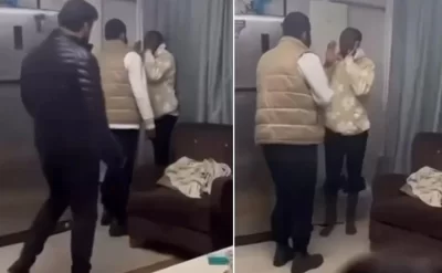 Evdə yaşananlar kameraya düşdü: