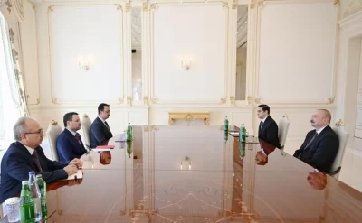 İlham Əliyev türkiyəli naziri qəbul etdi – FOTO