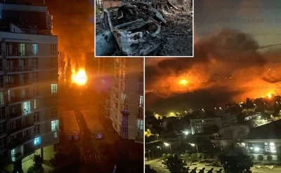 Rusiya Kiyevə raket və PUA hücumu etdi: