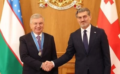 Özbəkistan Prezidenti Gürcüstanın "Qızıl yun" ordeninə layiq görülüb