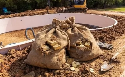 Bağında qazıntı apararkən sərvət tapdı