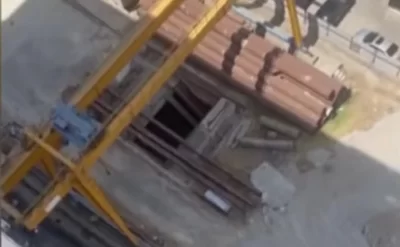 Bakıda binanın altından metroya keçid inşa edilir? – VİDEO