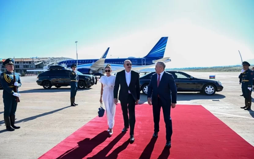 Prezident Qırğızıstan səfərindən videoçarx paylaşdı