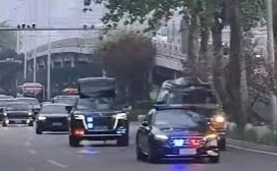 Çində Trampın kortejində sirli nəqliyyat vasitəsi -FOTOLAR