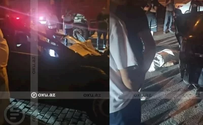 Buzovnada minik avtomobili yük maşınına çırpılıb: