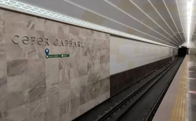 “Cəfər Cabbarlı” stansiyasının platformalarından birində yenidənqurma başa çatır