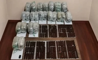 35 kilodan çox narkotikin Azərbaycana keçirilməsinin