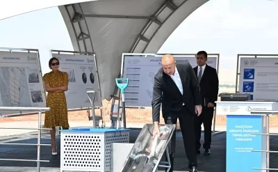 Prezident Naxçıvan Sənaye Parkının təməlini qoydu - FOTO