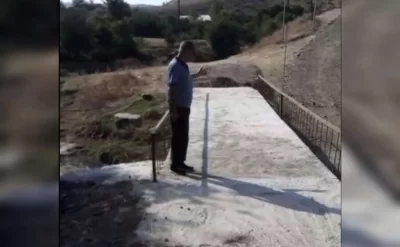 Tanınmış müğənni iki rayonu birləşdirən yol çəkdi
