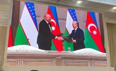 Azərbaycan-Özbəkistan əlaqələrinə dair VİDEOÇARX nümayiş olunub - VİDEO
