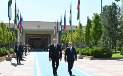 Daşkənddə İlham Əliyevin rəsmi qarşılanma mərasimi olub