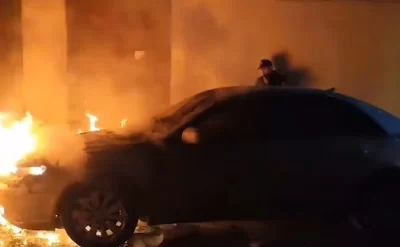 Xırdalanda “Hyundai” yandı -