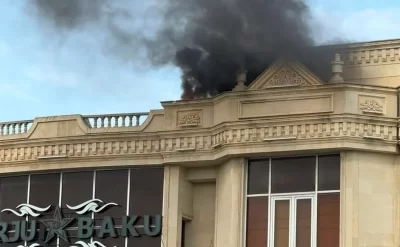 Bakıda gecə klubu yanır -