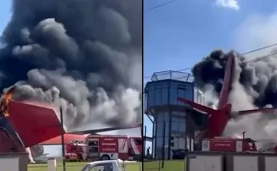 Türkiyədə Elm Mərkəzi kimi istifadə olunan təyyarə yandı