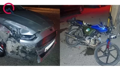 Tovuzda “Ford”la motosiklet toqquşdu -