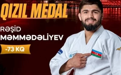 Azərbaycan cüdoçusu Vardanyanı məğlub edərək