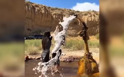 Bloger Badamlı suyunun mənbəyində