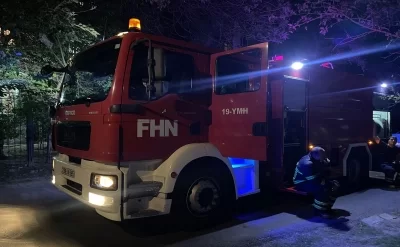 Bakıda məktəbin həyətində yanğın oldu