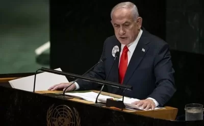 Netanyahu BMT-də çıxış edərkən çoxsaylı ölkələrin nümayəndələri
