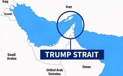 Tramp Hörmüzün xəritəsini paylaşdı – Tramp boğazı...