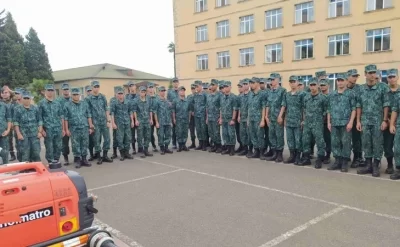 Dövlət Sərhəd Xidmətinin hərbi hissəsində təlim keçirildi - Fotolar
