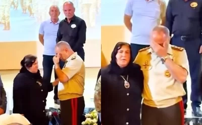 General-leytenant şəhid anaları ilə görüşdə kövrəldi