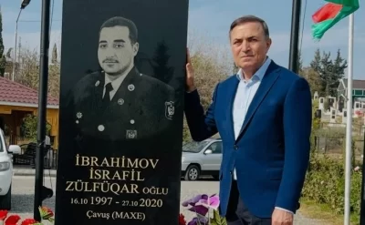 Mənsum İbrahimov şəhid qardaşı oğlunu yad etdi - FOTO
