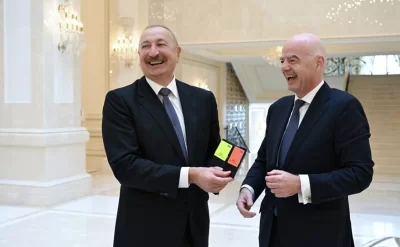 İlham Əliyevin FIFA prezidenti ilə görüşündən maraqlı -