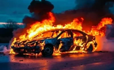 Bakı-Qazax yolunda “Mercedes”