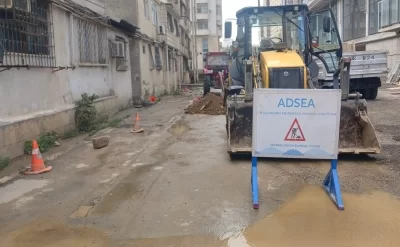 Yasamalda içməli su xəttində