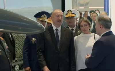Prezident və xanımı sərgilərlə tanış oldu -