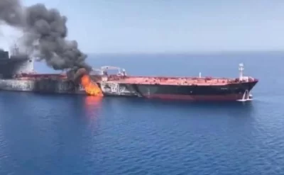 Hörmüz boğazında daha bir tanker vuruldu