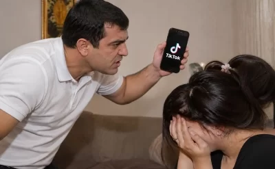Arvadını döydü, hotelə aparıb