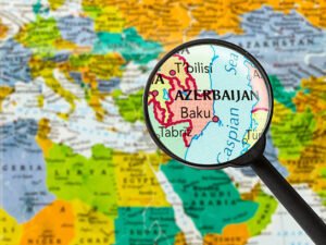 image-map-of-republic-of-azerbaijan-through-magnifying-glass