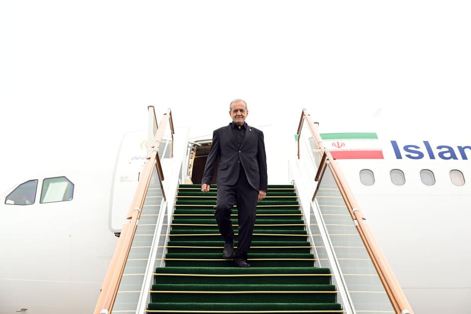 İran Prezidenti Məsud Pezeşkian Azərbaycana səfərə gəlib – FOTO 